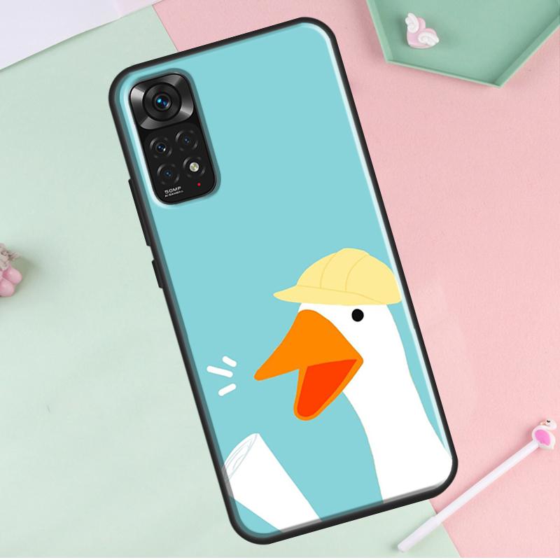 

Чехол с мультяшным забавным гусем для Redmi Note 12 Pro Plus, чехол для Redmi Note 10 8 9 11 Pro 12S 11S 10S 9S 9C 10C 12C Redmi Note 12 Pro 4G
