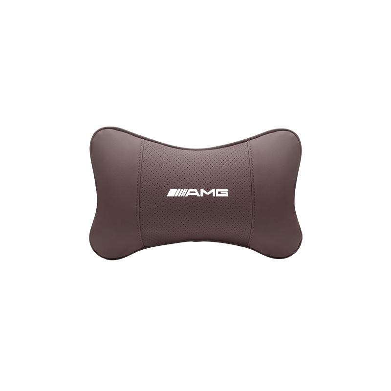 Car Memory Foam Headrest Car Neck Pillow Lumbar Support Pillow Accessories Car Hub Cap For Mercedes Benz AMG W214 W205 W204 W206