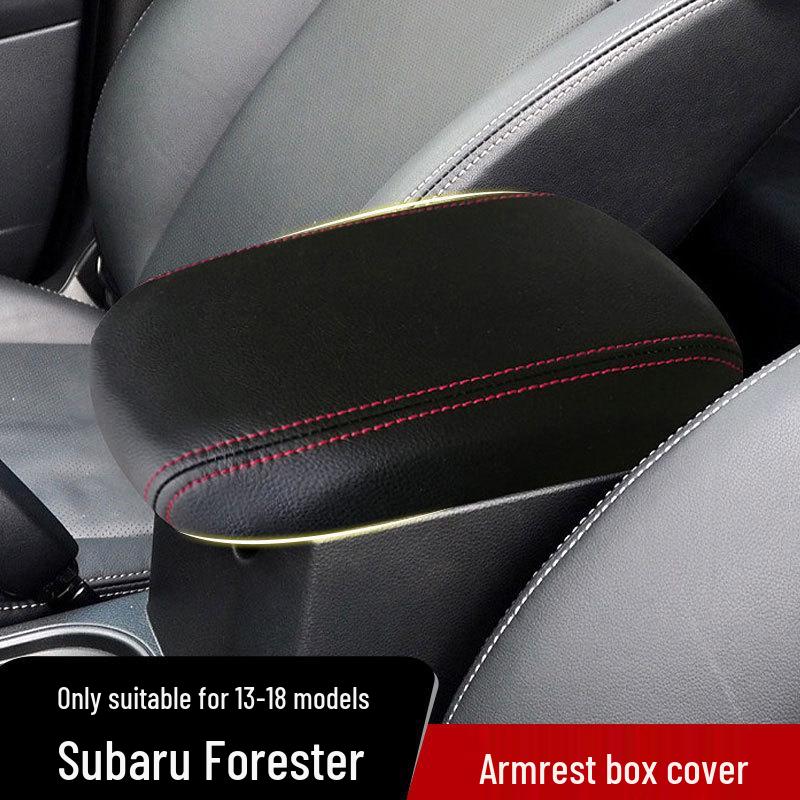 Subaru Forester 13-18 Armrest Box Leather Cover Pad - Interior Modification Accessory