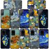 Pouzdro na telefon Samsung Galaxy S24 S23 iPhone 15 14 Xiaomi Redmi Note 13 12 11 8 10 9 Pro Max X XR OPPO Huawei Sunflower Van Gogh Starry Night Cover