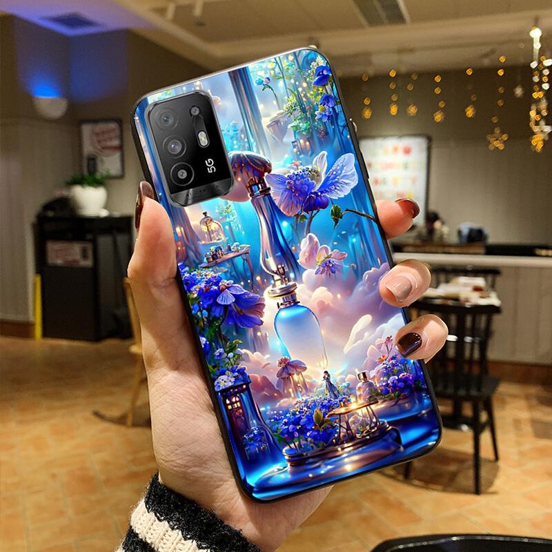 Natura kwiat piwonia róża etui na telefon do OPPO Reno 10x zoom 9 8 Pro 7 Pro 6 6Pro 5 4 Pro 3 Pro 2 2Z 7lite 8lite Reno 5 Z