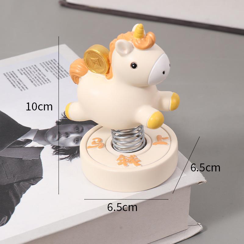 2026  Creative Horse Cute Statue Key Chain Pendant Home Office Desktop Ornaments Funny Toys