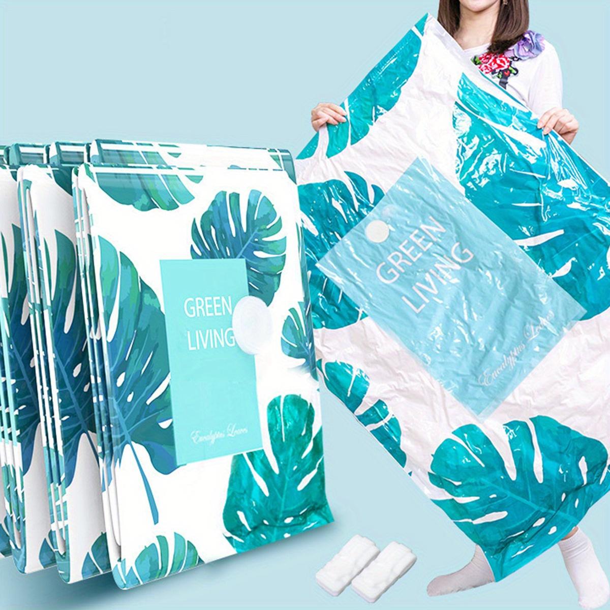 1 шт Практичные вакуумные компрессионные пакеты с тропическим узором из листьев Пакеты для хранения одежды одеял предметов домашнего обихода Пакеты для сортировки пуховиков S 559₽