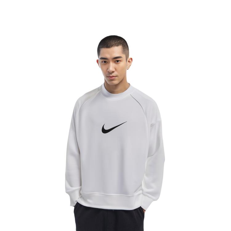 Nike Sweatshirts Men's White Crew Neck Moderate Regular DA0087-100