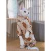Sphynx Katze Kleidung Weiche Baumwolle Unterwolle im Winter für haarloses Katze Warmer Rollkragen 4-beiniger Strampler Für Devon Rex Katze Kostüme