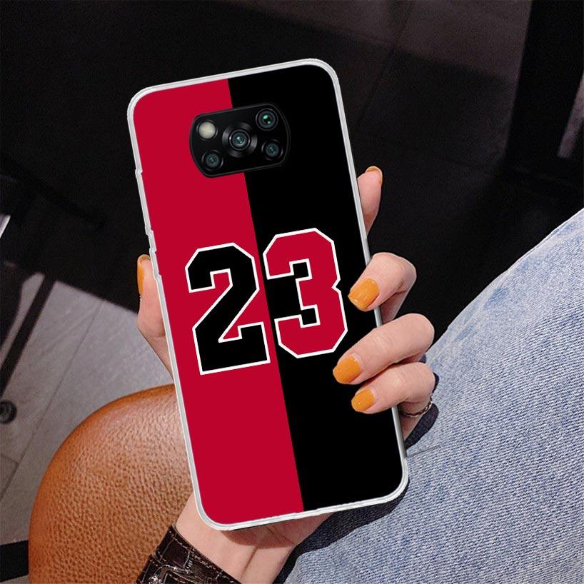 Basketball 23 24 8 Number Phnoe Case for Xiaomi Poco X5 X6 X7 Pro X4 Gt F7 Ultra M8 M7 Redmi 15C 15 13C 13 12C 12 Unique Cover C
