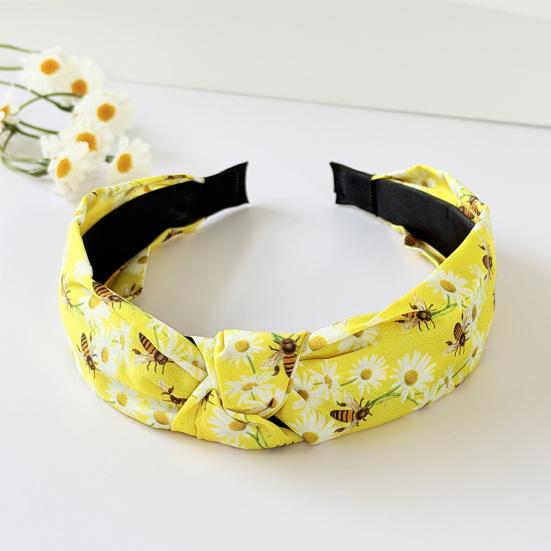 Hairband  Flower Printed Knotted Cloth Head Band Fashion Wide Hairbands Non Slip Hair Accessories for Women and Girls