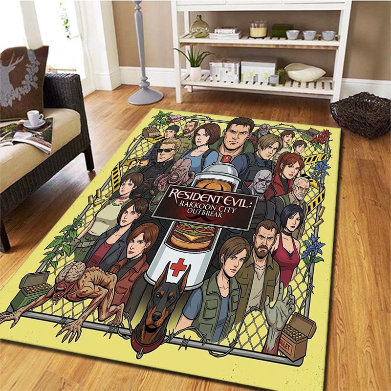 Resident Evil Carpet Rug For Living Room Bedroom Home Sofa Decoration Kids Play Nonslip Floor Mat
