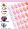 Gradient Almond Nail Extensions - 240 Pieces, High Transparency, Elasticity, Non-Yellowing, Durable False Nails