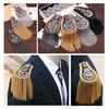 1 Stück Metallquaste Epaulette Retro Gliederkette Blazer Epaulette Punk Schulterepaulette für Herren Damen Jacken Uniformen Party Kostüm Zubehör