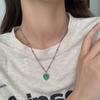 Discoloration Love Pendant Necklace Fashion Women Thermochromic Mood Monitor Heart Pendant Necklaces Stainless Steel Chain Necklaces Jewelry Gift