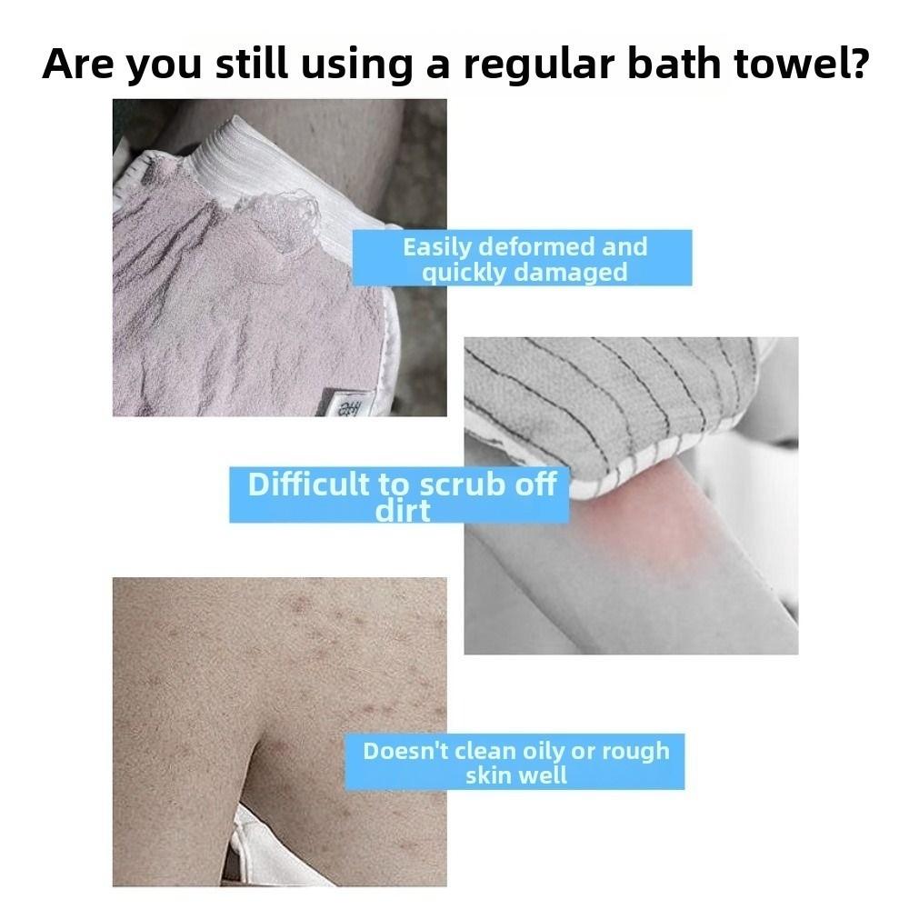Reusable Massage Bath Glove Stain Removal Scrubbing Towel Back Exfoliating Scrubber  Women Men