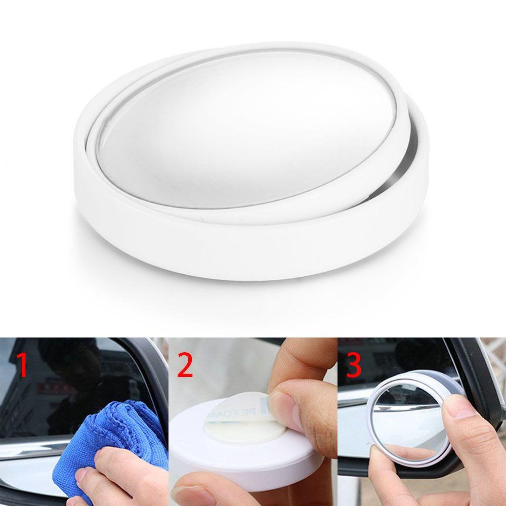 2PCS Small Auto Blindspot Round Mirror RearView Side Mirror