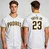 Ed Sheeran Same Baseball Jersey Tatis Jr. San Diego Padres Youth White Shirt Summer Fashion Unisex  Loose Casual Baseball Shirt