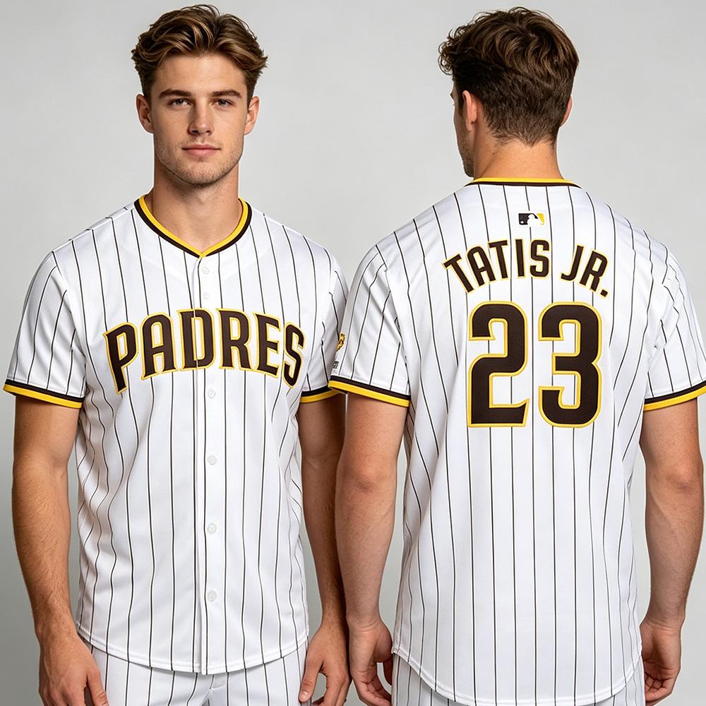 Ed Sheeran Same Baseball Jersey Tatis Jr. San Diego Padres Youth White Shirt Summer Fashion Unisex  Loose Casual Baseball Shirt