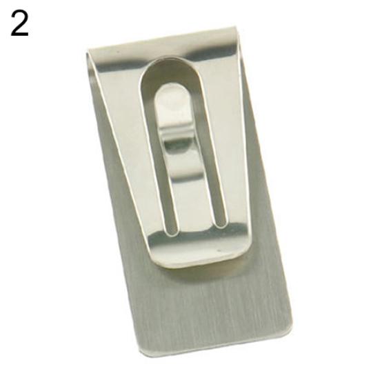 Stainless Steel Slim Pocket Cash Purse Money Clip Wallet ID Credit Card Holder