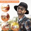 Sun Hat For Men Women, Fishing Hat Upf 50 Wide Brim Bucket Hat Safari Boonie Hat