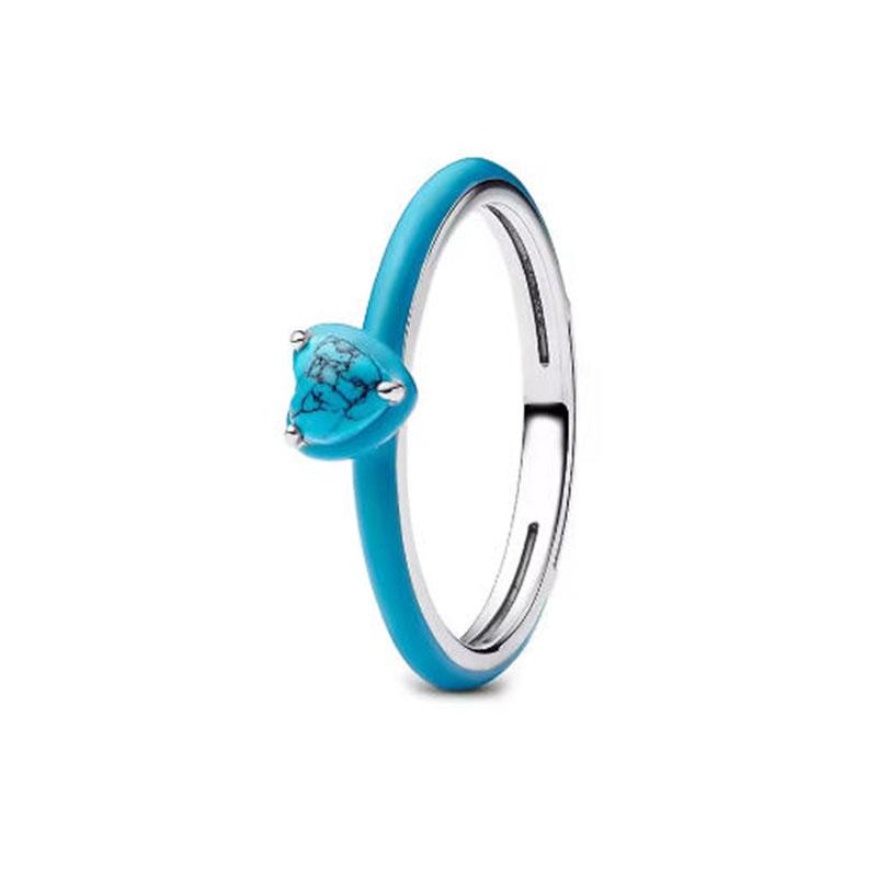 S925 Silver Pink Flower Bee and Bow Women's Ring Fashionable and Versatile Gift for Friends 2026