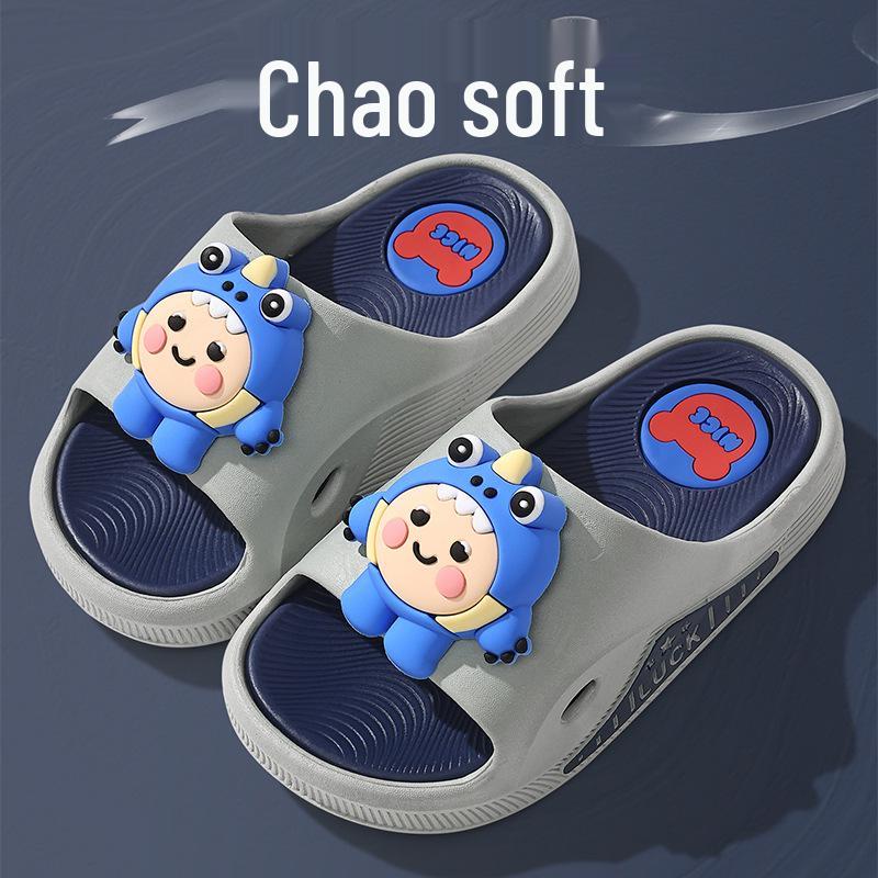 Cartoon Non-slip Soft Sole Slippers for Kids and Adults - Summer Home & Bath Shoes