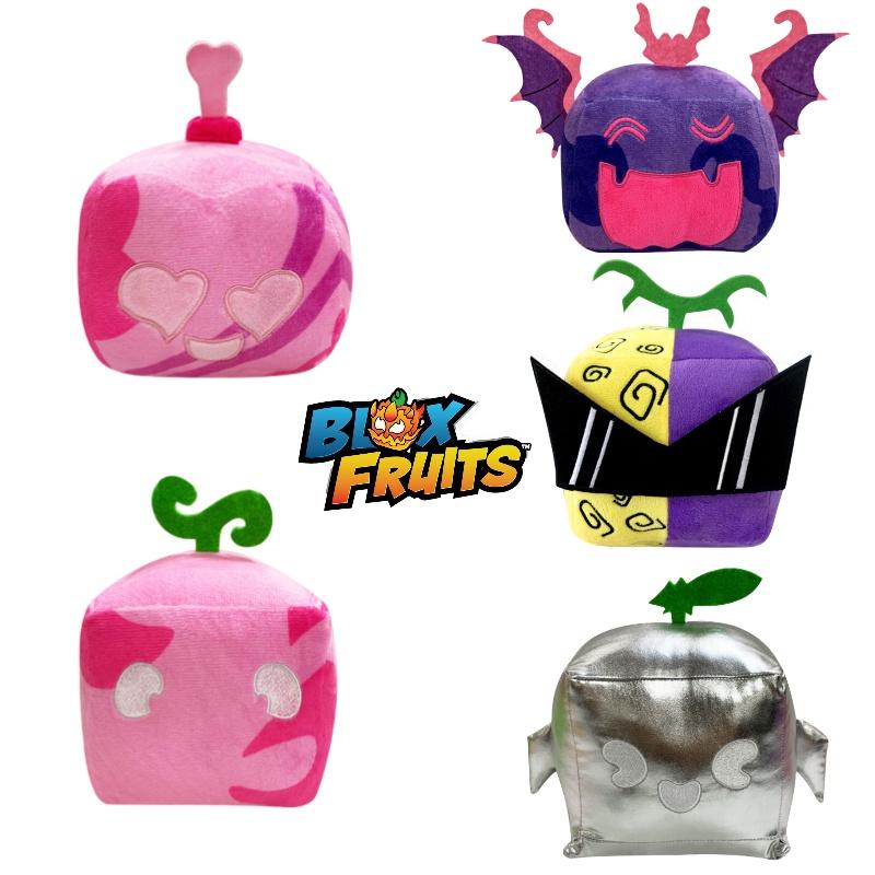 Blox Fruits Plüschtier in lila Leopardenbox Weiche und flauschige Tierfigur