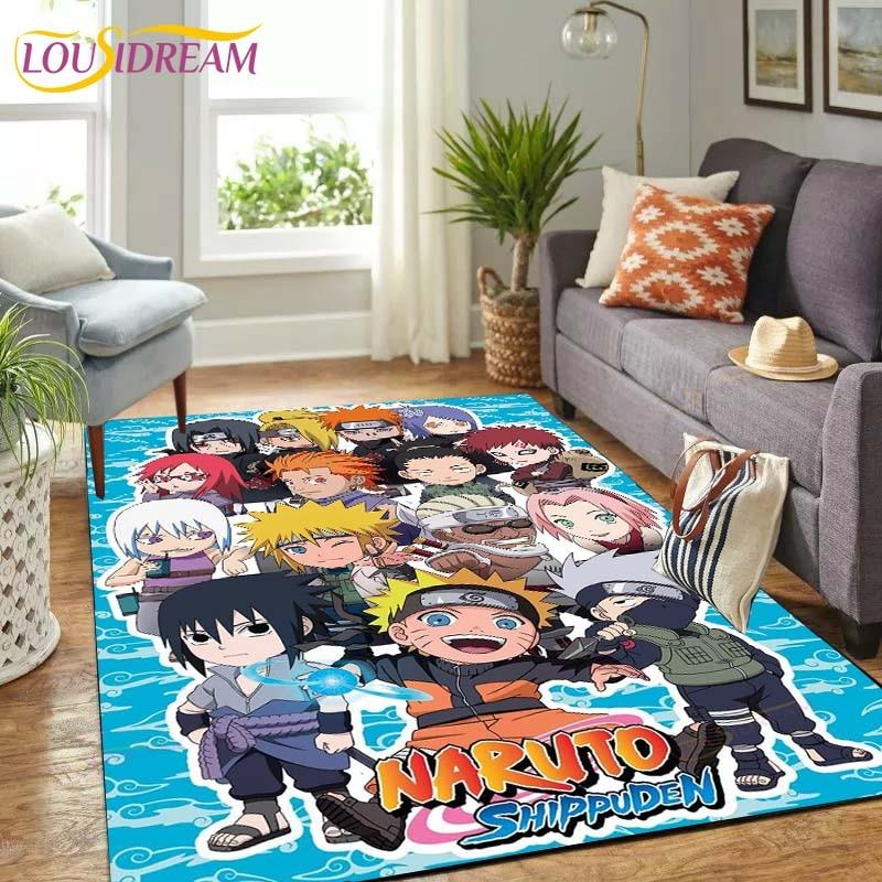 New Cartoon Naruto Carpets Kids Crawling Carpets Living Room Tea Table Mats Bedroom Rug Washable Floor Mats Household Area Mat