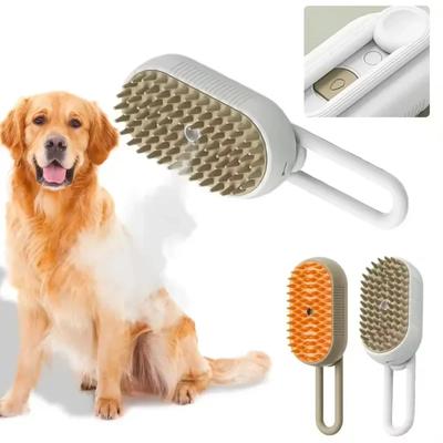 Cat Steam Brush Electric Spray Water Spray Kitten Pet Comb Soft Silicone Depilation Cats Bath Hair Brush Grooming Supplies