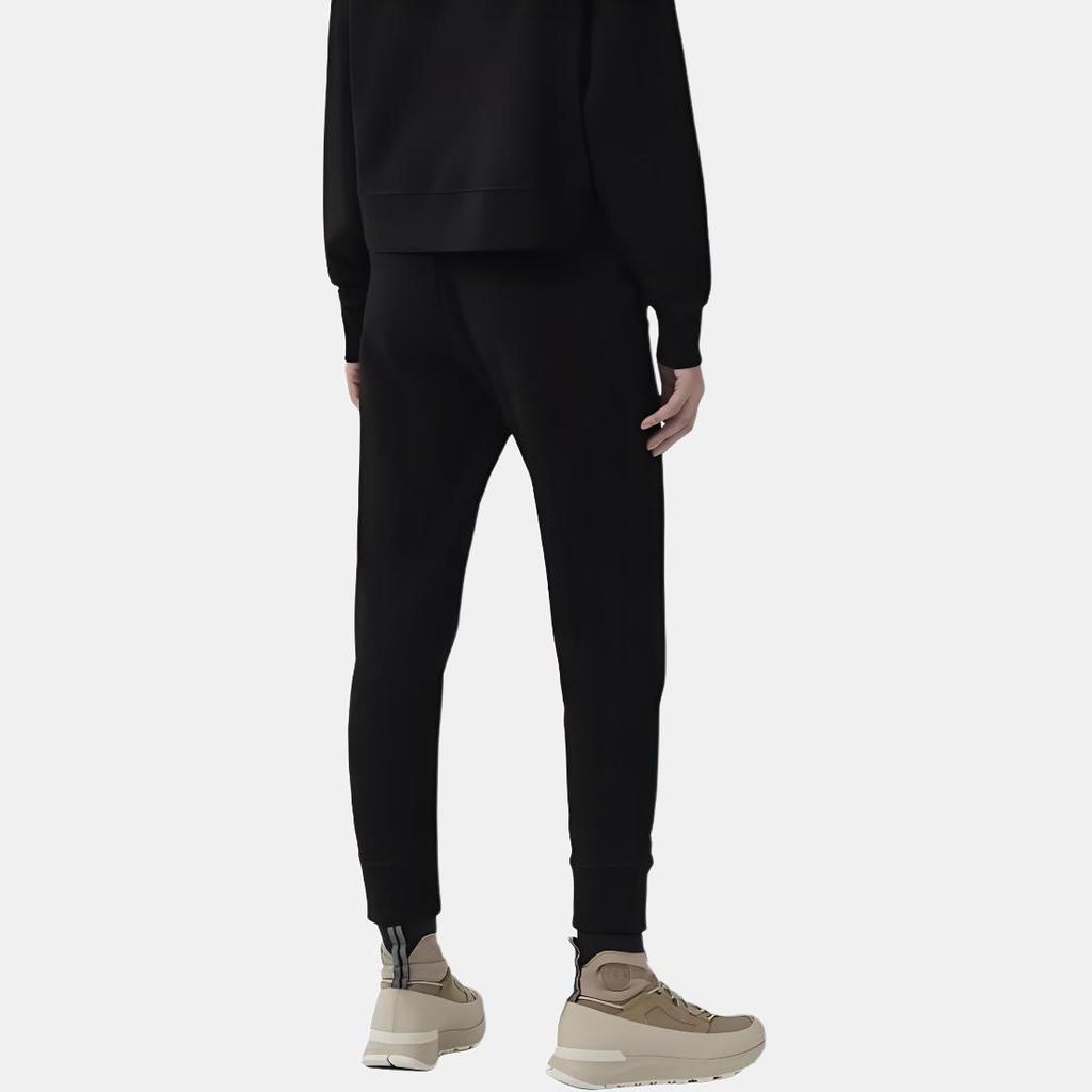 Canada Goose Muskoka Series FW22 Muskoka Logo Drawstring Tapered Fit Straight Leg Long Pants Knit Joggers Women Pants Black 7402L-B61