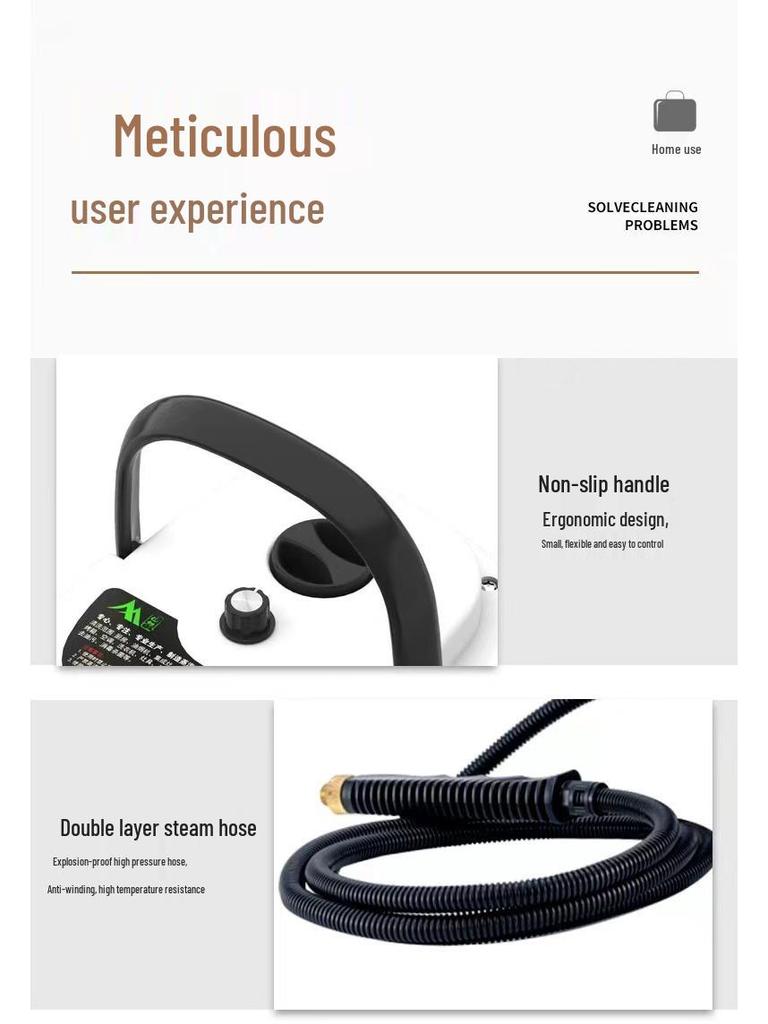 High-Pressure Steam Cleaner 2500W for Kitchens and Fabrics