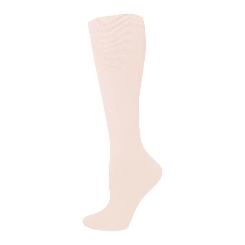 Solid Color Low-Pressure Compression Socks for Sports & Nurses