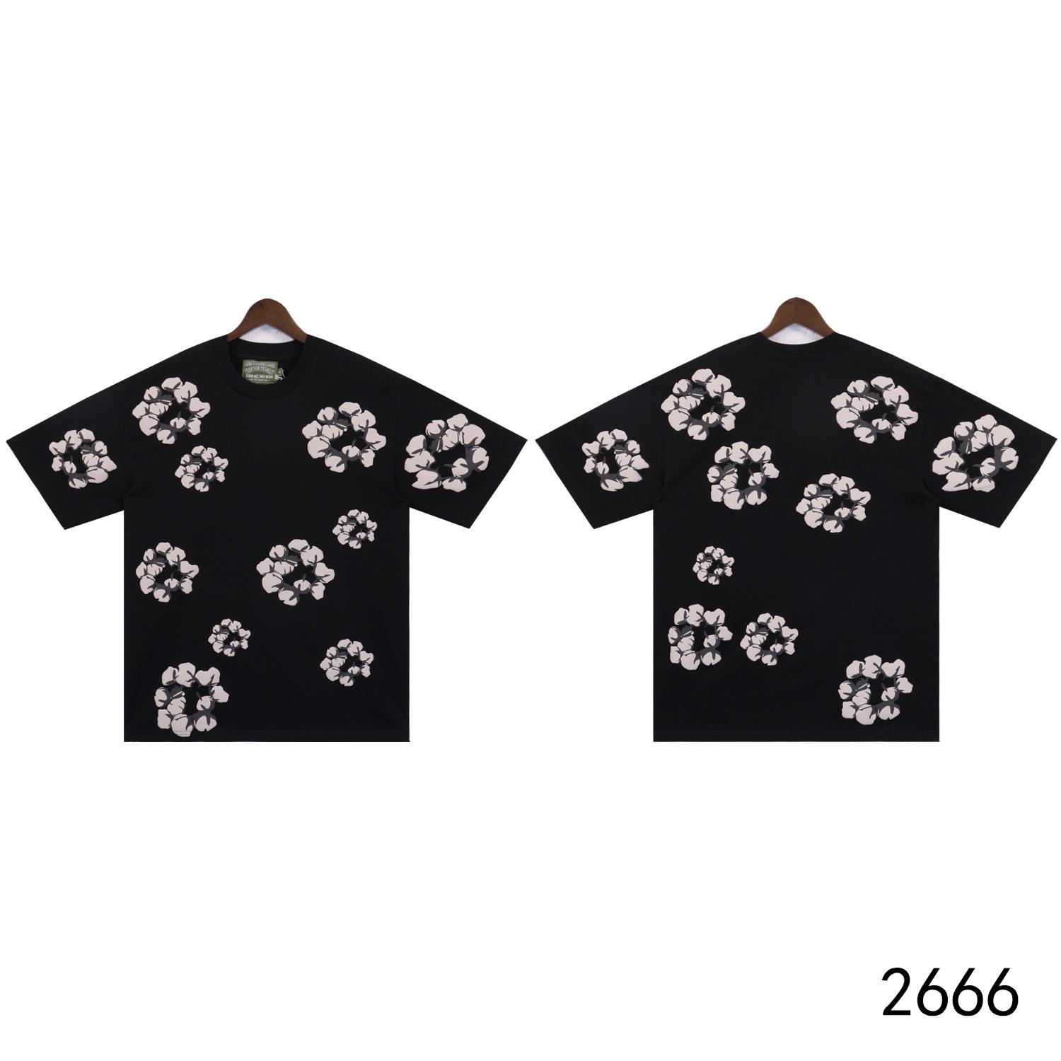 

All Over Cotton Wreath Print Oversized T-Shirt, Unisex Streetwear Short Sleeve, 6 Colors Available S