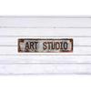 Custom Vintage Rustic Metal Sign Weathered Brown White Wall Decor Ornament