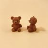 1Pc Solid Colored Stereo Simulation Bear Miniatures Sitting Bear Creative Ornament Desktop Decoration Diy Jewelry Cute Animal