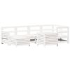 VidaXL Garden Lounge Set 7 Pcs White Solid Pine Wood 3250969