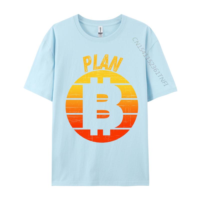 Plan Bitcoin Tshirt Pure Cotton Man Tops Shirts Camisa Normal TeeShirts 2024 Hot Sale Printed On Design