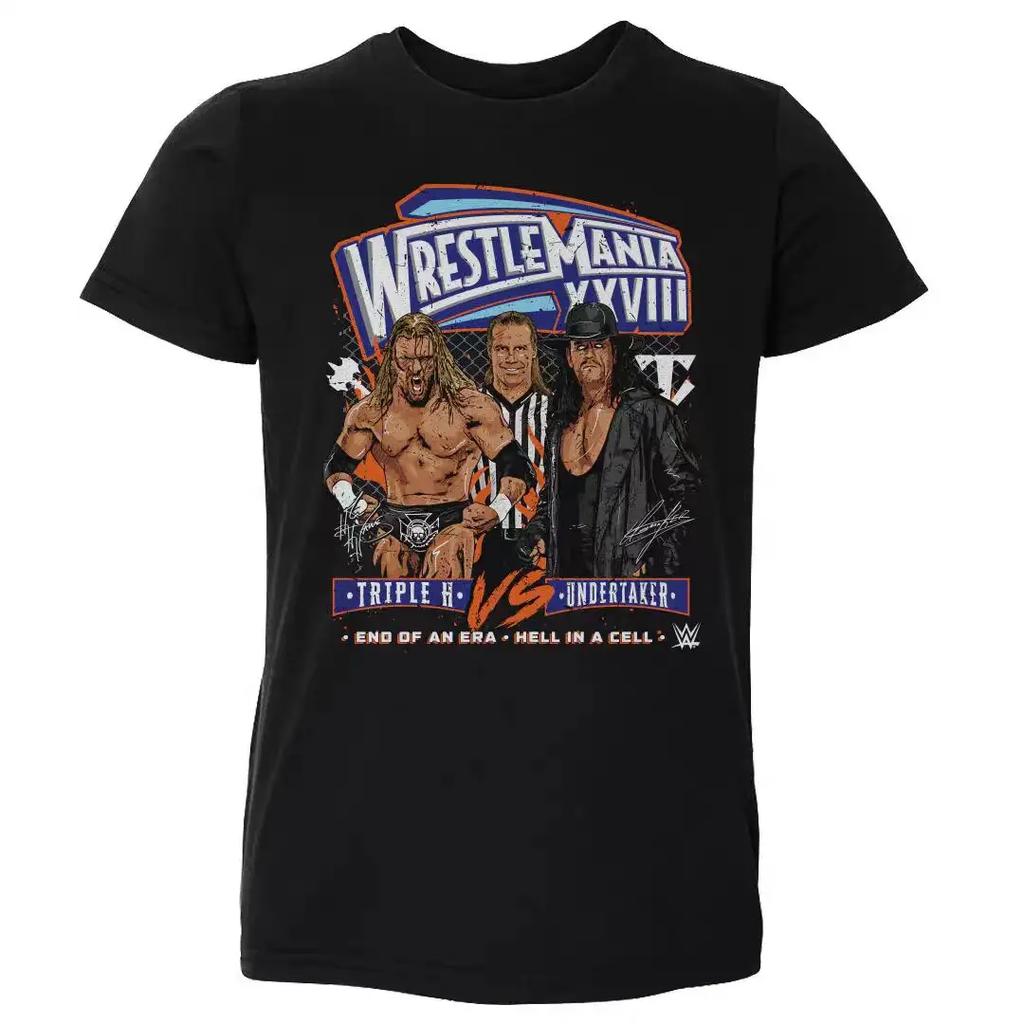Herren Damen Kurzarm Mode WrestleMania Bedruckte WWE T-Shirts Sommer Hochwertige Baumwoll-Tees Kostenloser Versand