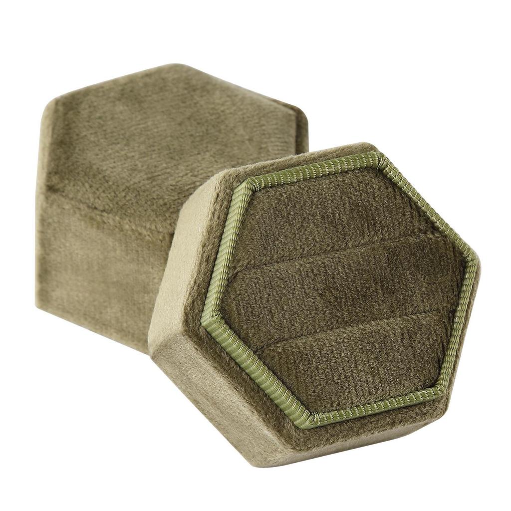 Jewelry For Hexagonal Box Velvet Rings And Earrings Highend Gift Box