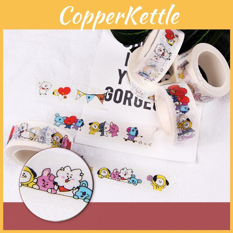 Washi tape Kpop Bts Paper maksing Cute Diy scrapbook stickers Rj Tata Cooky