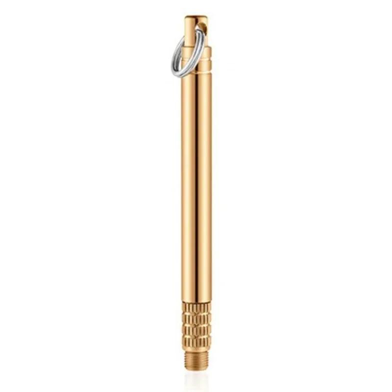Titanium Alloy Integrated Toothpick Detachable Outdoor Camping Portable Mini Brass Toothpick Barrel Multifunctional Fruit Pick