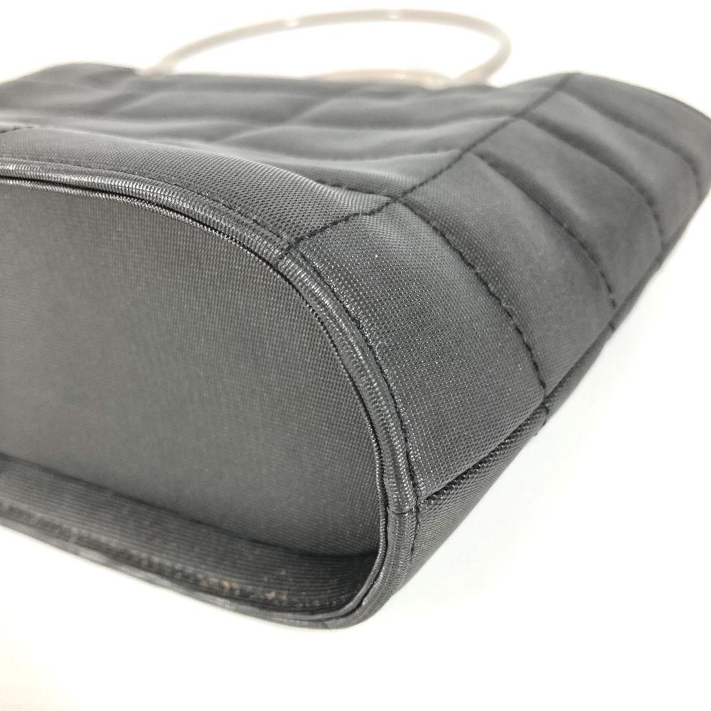 CHANEL Metal Handle Chocolate Bar Bag Tote Bag Hand Bag Nylon gray