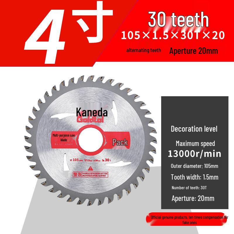 Jindian 4" & 10" Woodworking Saw Blades for Handheld Circular Saws & Angle Grinders