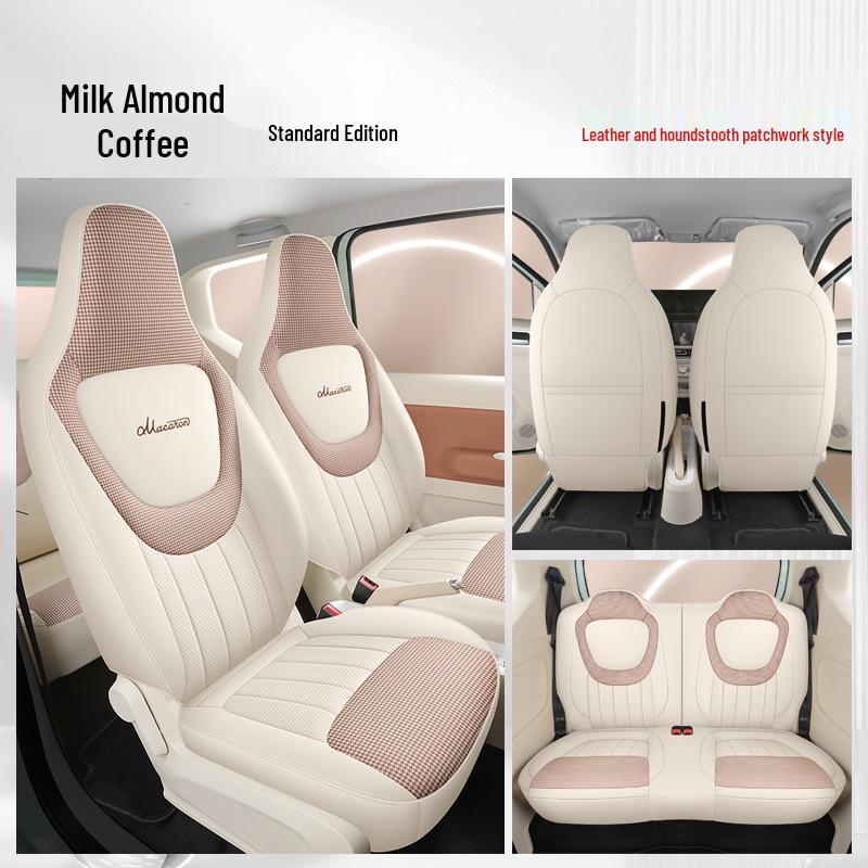 2024 Wuling Hongguang MINI Macaron Car Seat Cover, Third Gen, Cartoon Design, Universal Fit, Full Coverage for All Seasons, 170km.