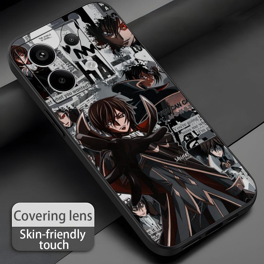 Cool Code Geass Anime  Phone Case For Redmi Note 14 13 12 11 Pro Plus S 5G 14C A3 Soft Black Phone Cover