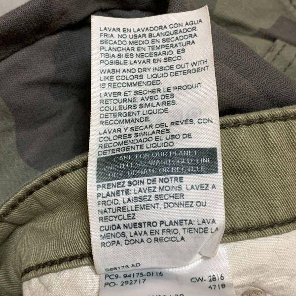 Signature by Levi's Military Pants Bottoms Khaki Camo Pattern(USED)