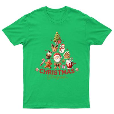 Christmas Season Holiday Cookie Graphic Mens T-Shirt Womens Tee Unisex Top