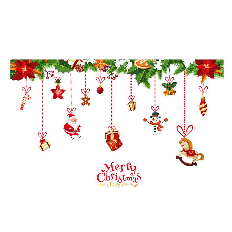 

New creative Christmas cartoon wall sticker shopping mall window New Year holiday decoration painting self-adhesive PVC wallpaper