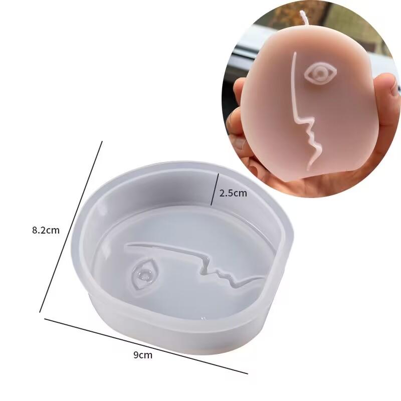 DIY Mond Liebe Sonne Gesichtsform Kerzenform Duftkerze Silikonform Handgemachte Seife Gips Harz Bastelformen Heimdekoration