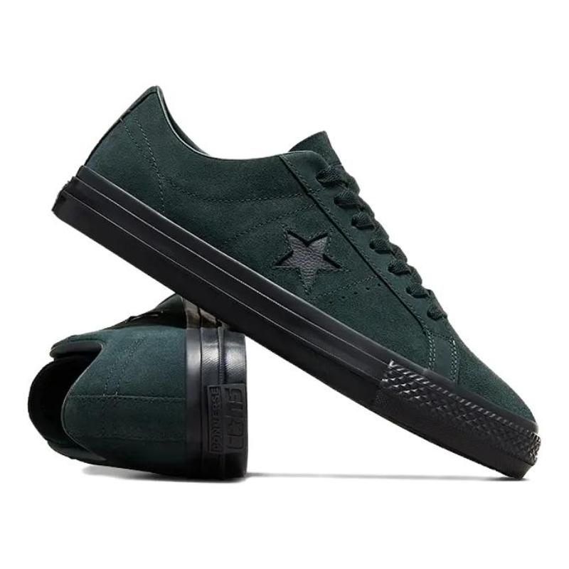 Converse One Star Pro Pro Round-toe Comfortable Warm and Non-Slip Low-Top Board Shoes Unisex Green