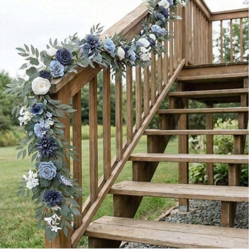 Artificial rose vines for Western-style wedding decorations, suitable for outdoor patios, holiday parties, and home décor.