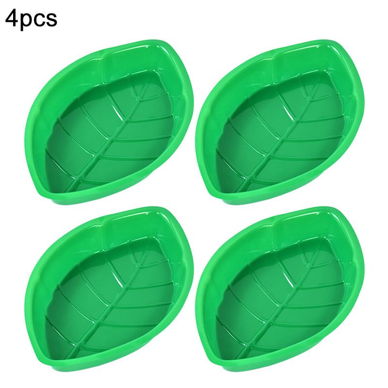 

4/6pcs Hawaiian Palm Leaf Plate Reusable Snack Food Tray Kids Jungle Safari Birthday Supplies Tropical Luau Summer Party Decor