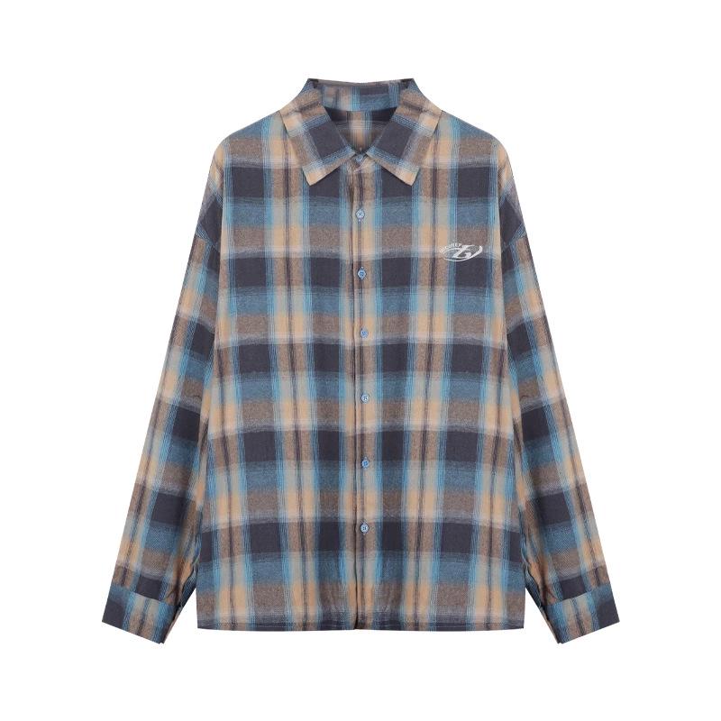 2024 Women's Retro Green Plaid Shirt Jacket - Spring/Autumn Design